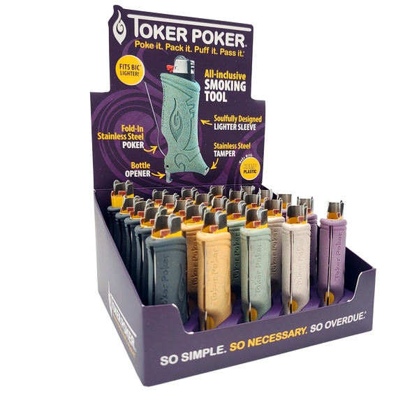 Toker-Poker Display - 25ct Hemp Plastic + Bottle Opener