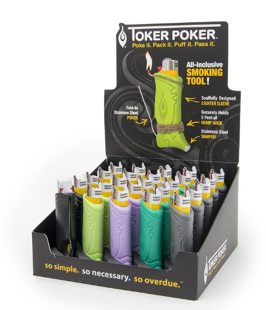 Toker-Poker Display - 25ct - Clipper Lighter